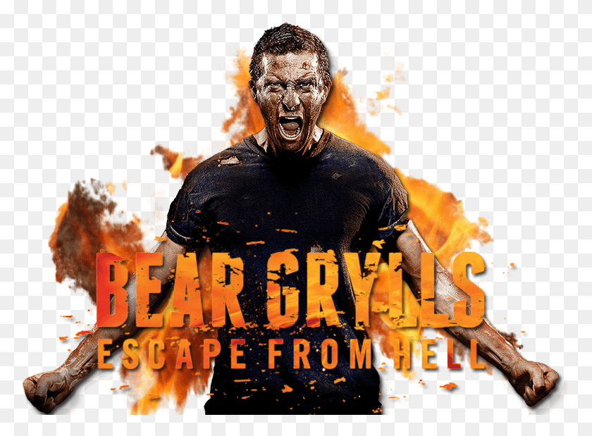 780x559 Escape From Hell Image Bear Grylls Picture Without Background, Person, Human, Advertisement HD PNG Download