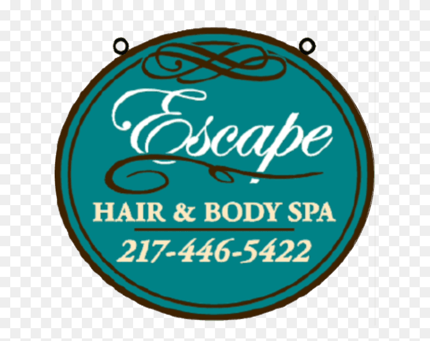 629x605 Descargar Png Escape Hair Amp Body Spa Circle, Etiqueta, Texto, Símbolo Hd Png