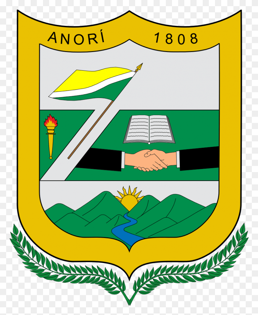823x1019 Escudo De Anori Antioquia, Этикетка, Текст, Символ Hd Png Скачать
