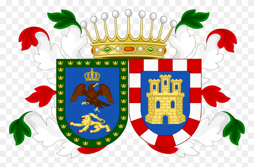 1414x896 Escudo De Armas De Los Condes De Miravalle Moctezuma Ii, Armor, Crown, Jewelry Hd Png