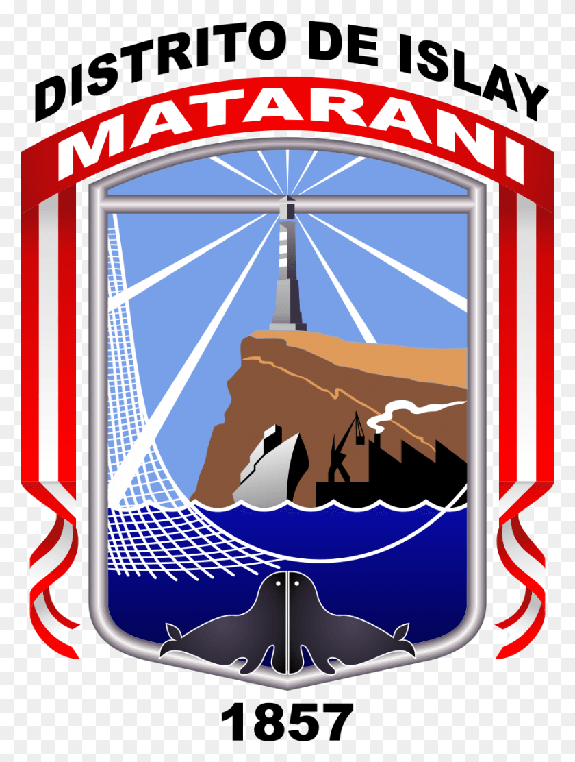 876x1182 Escudo De Matarani Municipalidad Distrital De Islay Matarani, Etiqueta, Texto, Cartel Hd Png