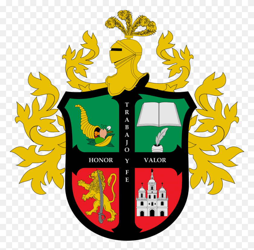 1042x1024 Escudo De Mlaga Coat Of Arms, Symbol, Dragon, Text HD PNG Download