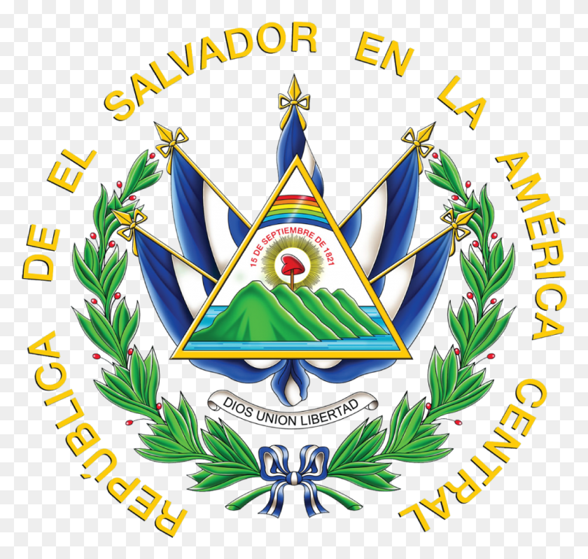 981x929 Escudo Presidencia Apexwallpapers Com Current El Salvador Flags, Symbol, Emblem, Logo HD PNG Download