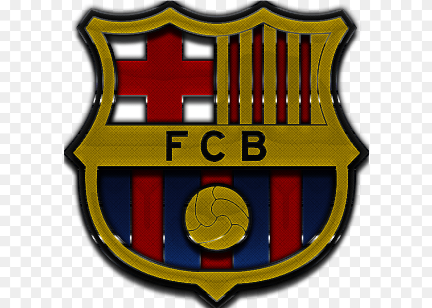 593x600 Escudo Ultrametalizado F Fc Barcelona, Badge, Logo, Symbol, Armor Transparent PNG