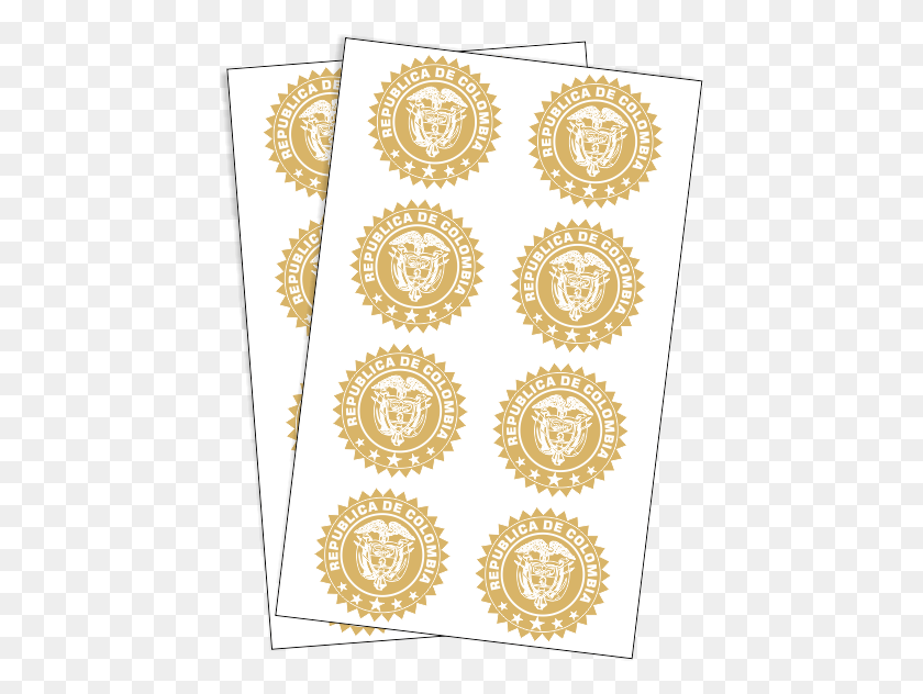 441x572 Escudos Colombia Dorados Escudo De Colombia Dorado, Pattern, Rug, Paisley Hd Png