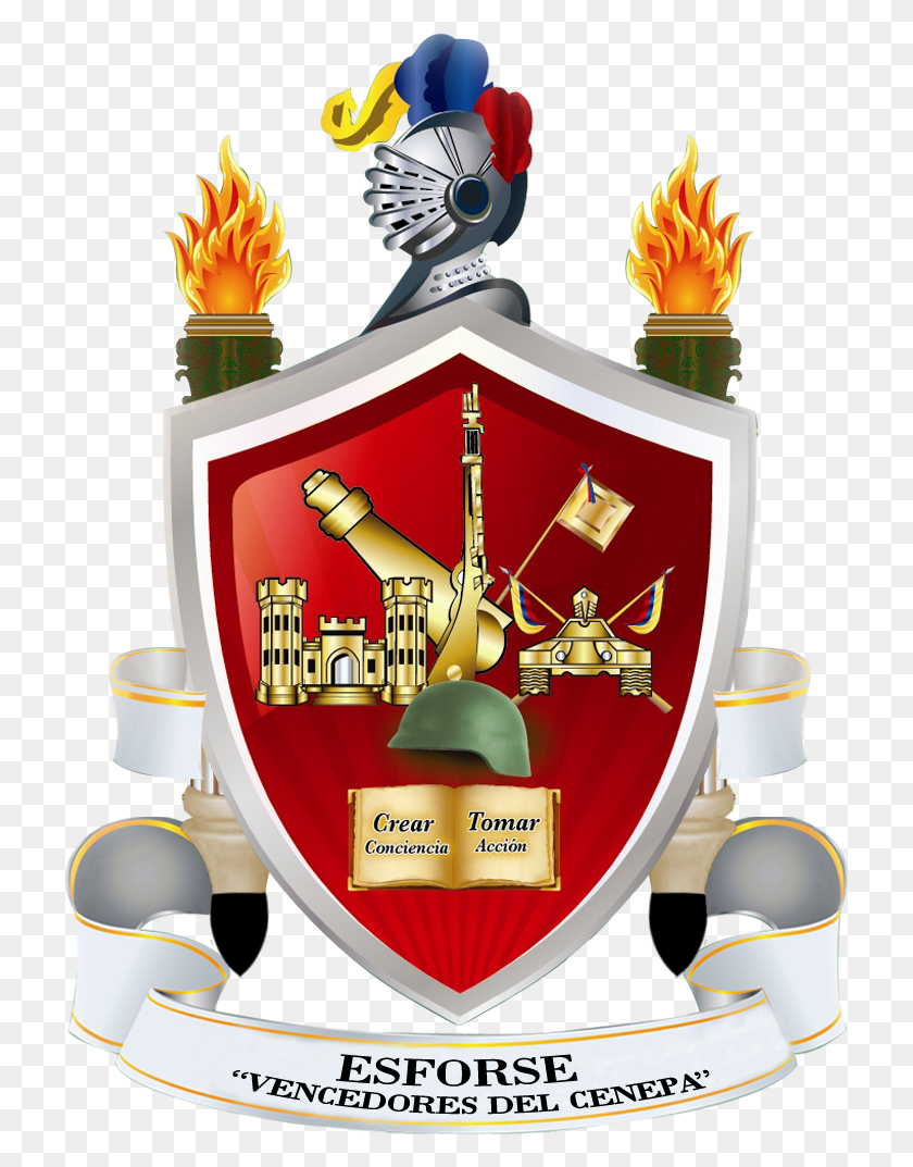 721x1013 Escuela De Formacin De Soldados Del Ejrcito Logo De La Esforse, Shield, Armor, Birthday Cake Hd Png