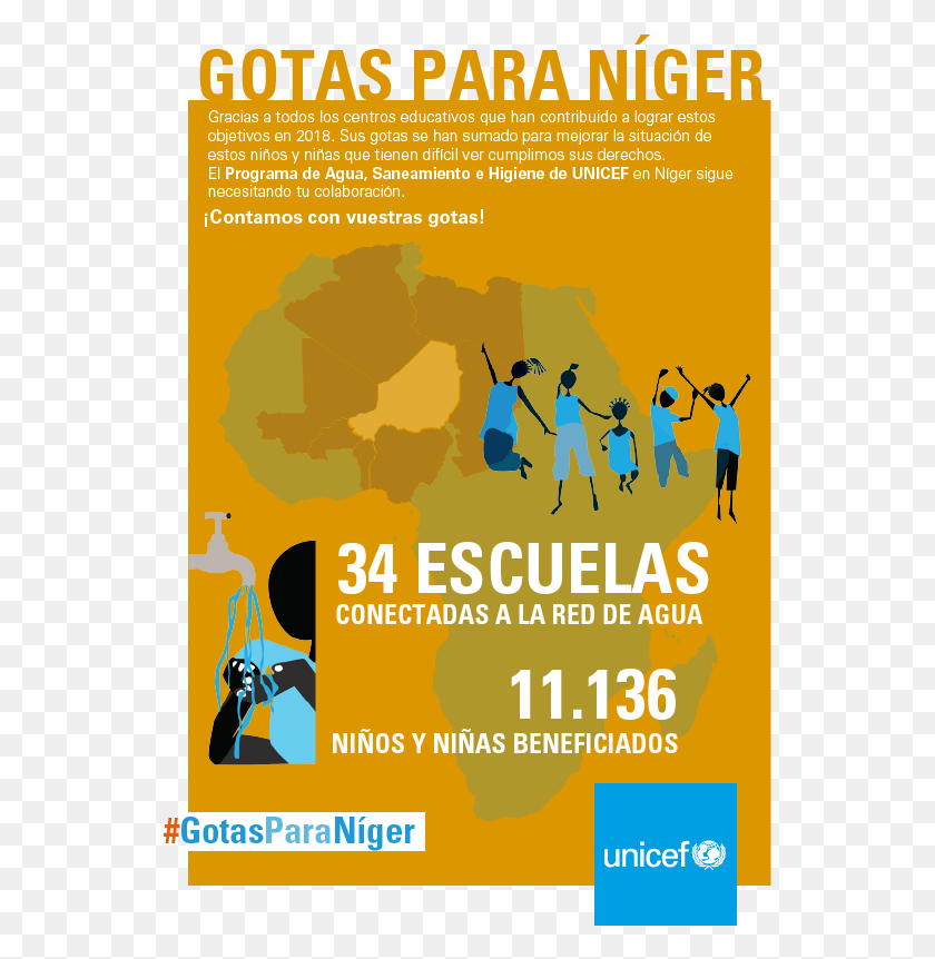 547x802 Escuelas Lograron Acceso Al Agua Lo Que Benefici Unicef, Реклама, Плакат, Флаер Png Скачать
