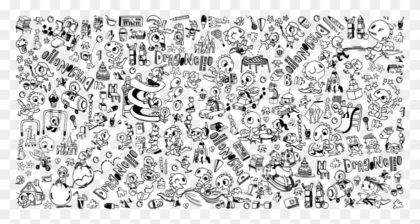 851x425 Eshop Background Doodle, Pattern Descargar Hd Png