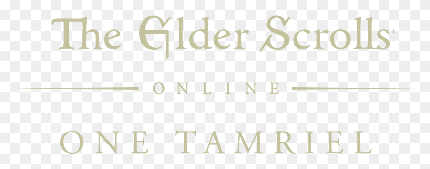 1877x650 Eso Onetamriel Logo Gold Tan, Text, Alphabet, Number HD PNG Download