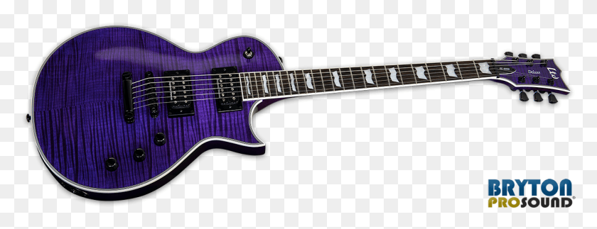 1196x404 Esp Ltd Ec 1000Fm See Thru Purple Flame Maple Seymour Ltd Ec 1001T Ctm, Гитара, Досуг, Музыкальный Инструмент Png Скачать