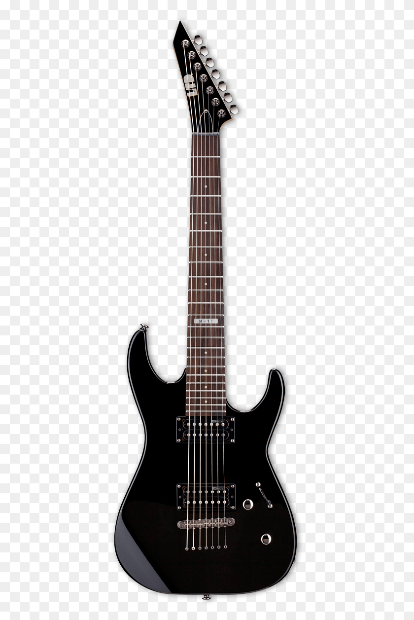 393x1197 Esp Ltd M 17 Black Electric Guitar Ibanez Electric Guitars, Guitar, Leisure Activities, Musical Instrument HD PNG Download