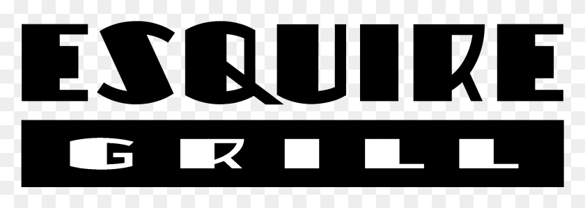 2191x673 Логотип Esquire Grill Черно-Белый Логотип Esquire Grill, Текст, Символ, Товарный Знак Hd Png Скачать