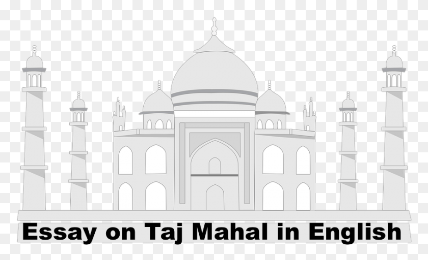845x490 Essay On Taj Mahal In English In English Sketsa Gambar Taj Mahal, Dome, Architecture, Building HD PNG Download