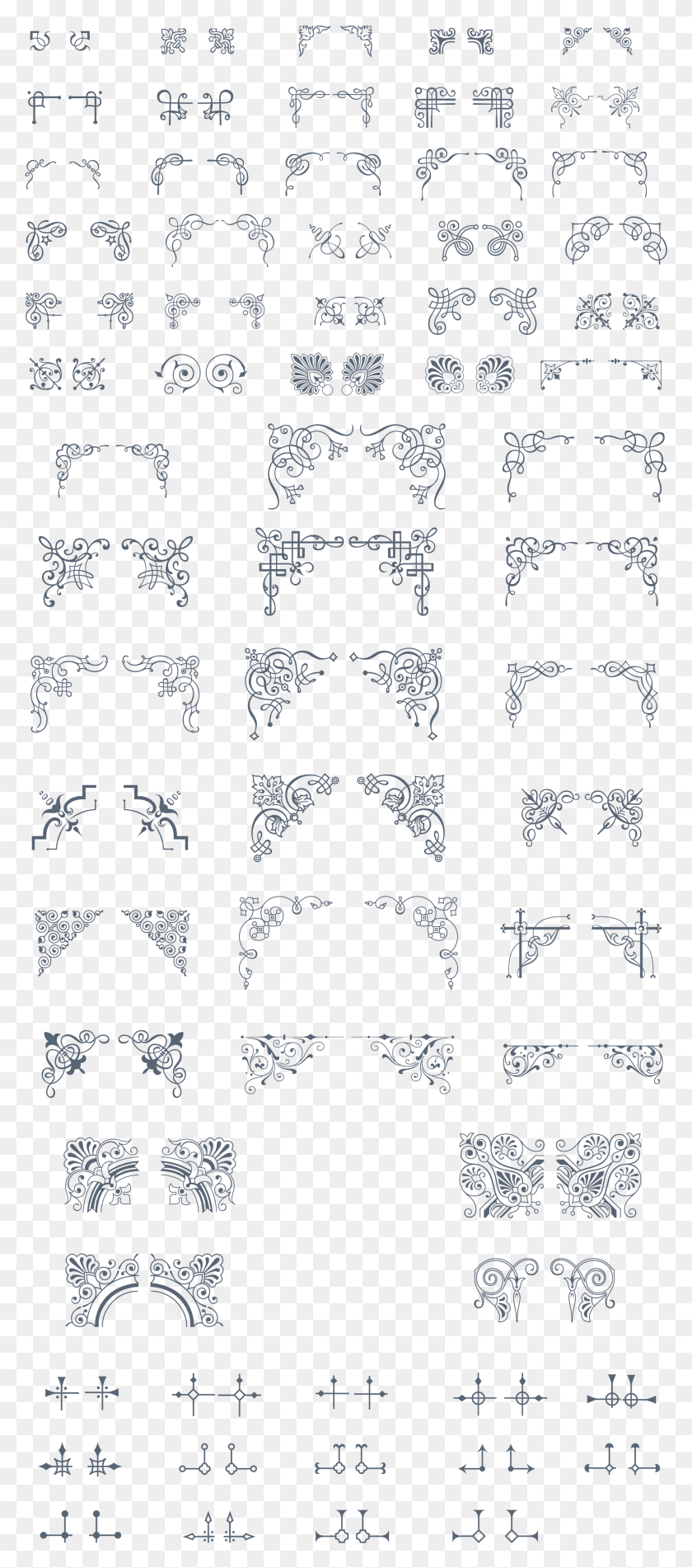 1859x4388 Essential Vintage Vector Pack Ornament, Menu, Text, Symbol Descargar Hd Png