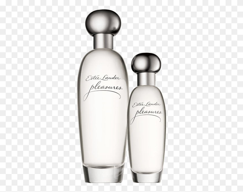 313x602 Estee Lauder Pleasures Fragancia Botella De Vidrio, Cosméticos, Perfume, Lámpara Hd Png
