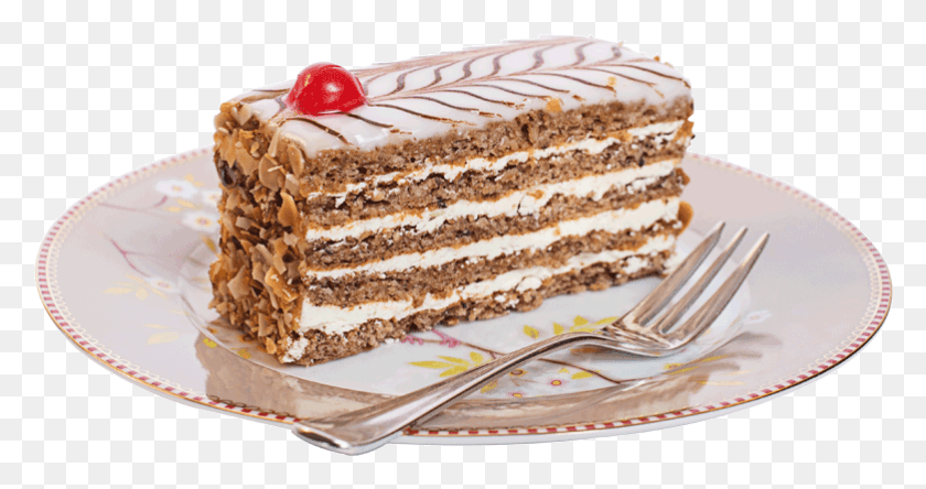 782x385 Esterhazy Slice Esterhazy Slice Esterhzy Slice, Fork, Cutlery, Cake HD PNG Download