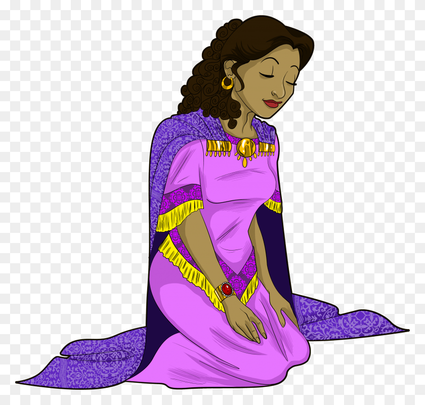 3312x3146 Esther Bible Clipart, Kneeling, Sitting, Clothing HD PNG Download