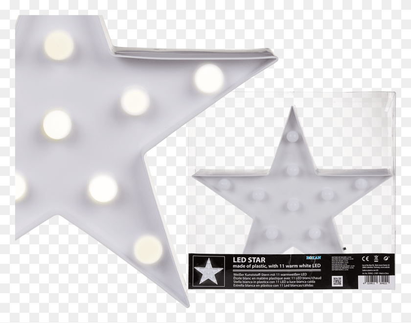 920x710 Estrella Blanca En Plstico Con 11 Led Blancasclidas Light Emitting Diode, Star Symbol, Symbol, Triangle HD PNG Download