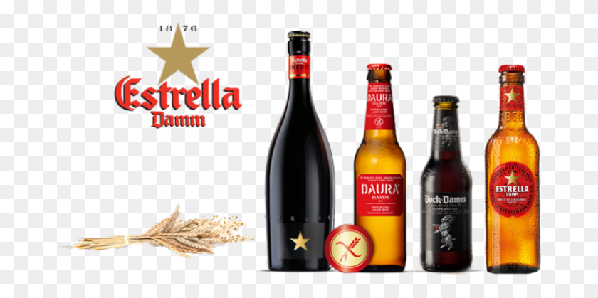 682x359 Estrella Damm, Alcohol, Beverage, Drink HD PNG Download