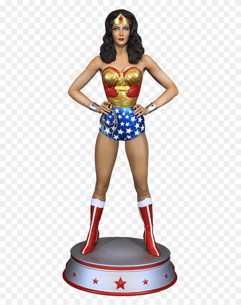 407x1001 Esttua Mulher Maravilha Tweeterhead Lynda Carter Wonder Woman, Disfraz, Ropa, Vestimenta Hd Png