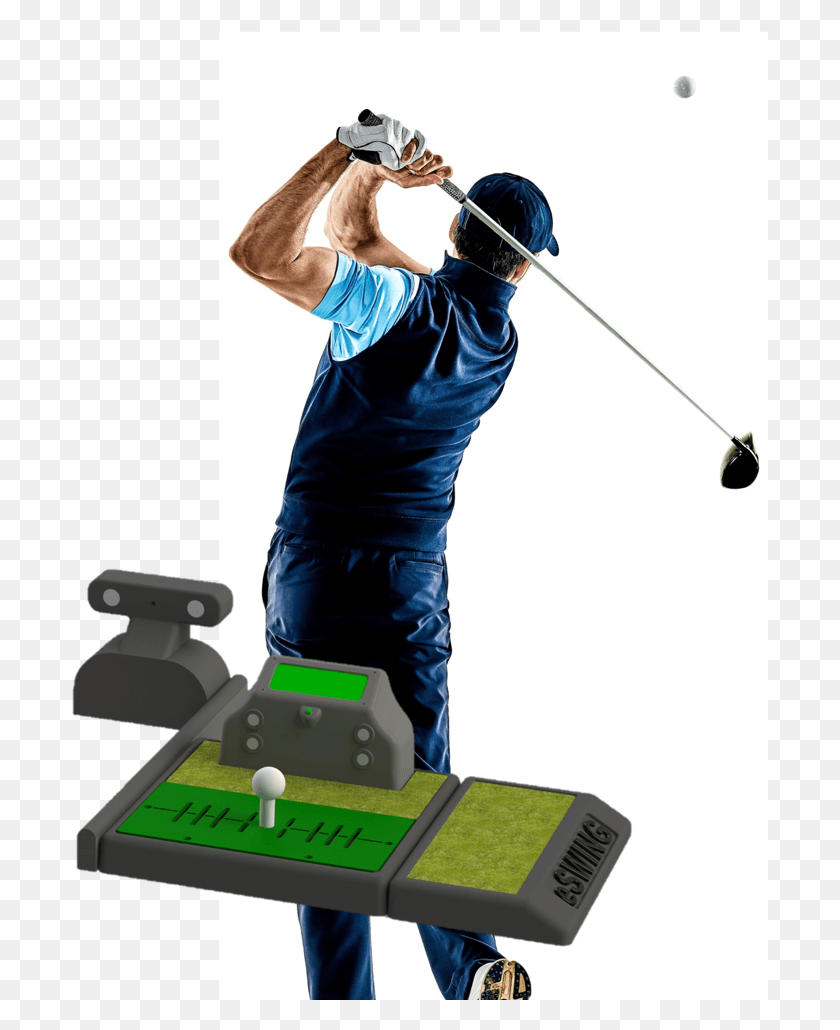 697x970 Eswing Is A Web Based Golf Swing Analysis Application Golf, Person, Human, Helmet HD PNG Download