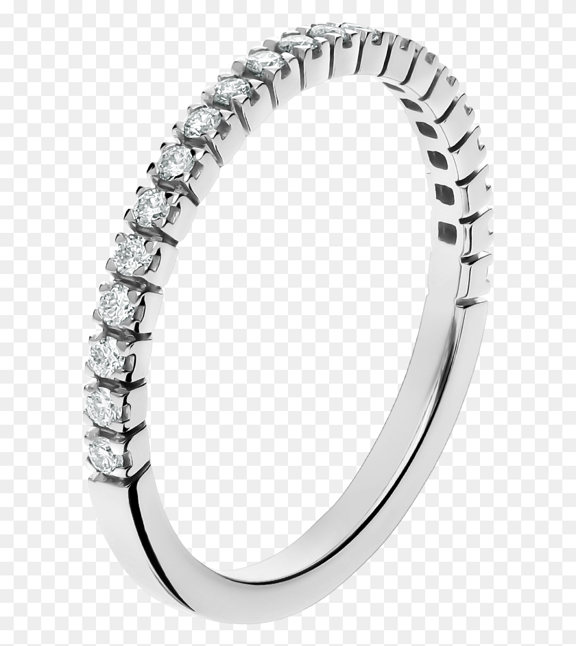 605x883 Eternity Band In Thin Size In 18 Kt White Gold With Ring, Platinum, Accessories, Accessory HD PNG Download