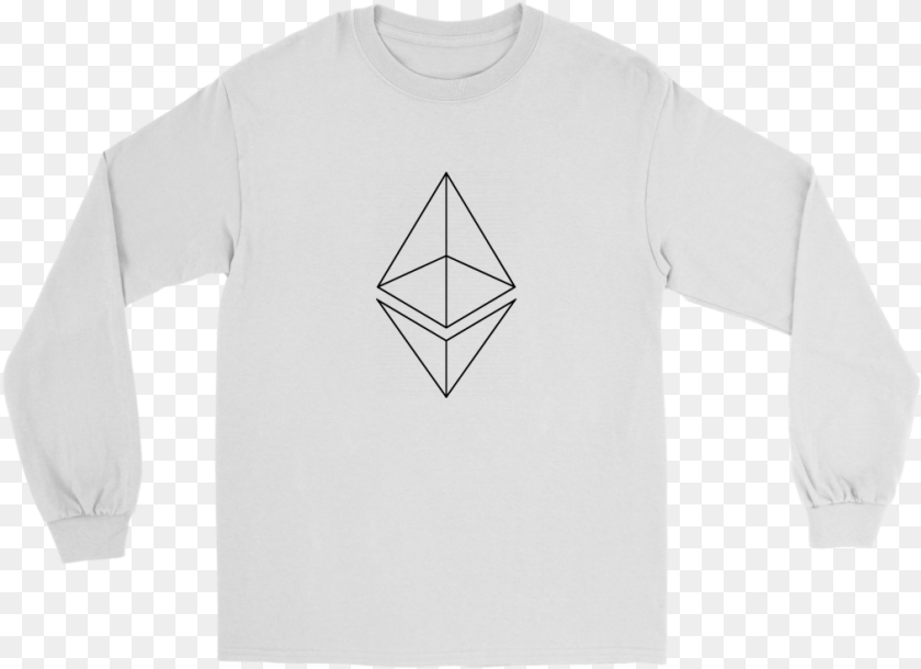 1014x736 Ethereum Logo Cryptocurrency Long Sleeve Shirt Glow Getter T Shirt, Clothing, Long Sleeve, T-shirt Sticker PNG