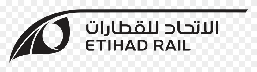 1026x232 Descargar Png Ethihad Rail Logo Bw Etihad Rail, Texto, Alfabeto, Word Hd Png