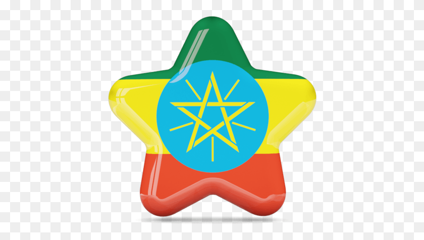 414x415 Ethiopia Coat Of Arms, Star Symbol, Symbol, First Aid HD PNG Download