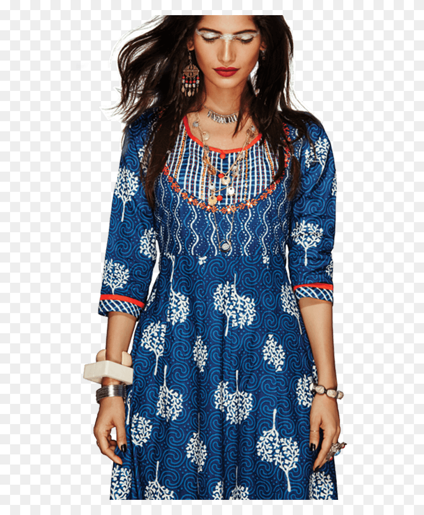 538x960 Ethnic Collection By Fbb Fbb Online Kurti, Clothing, Apparel, Person HD PNG Download