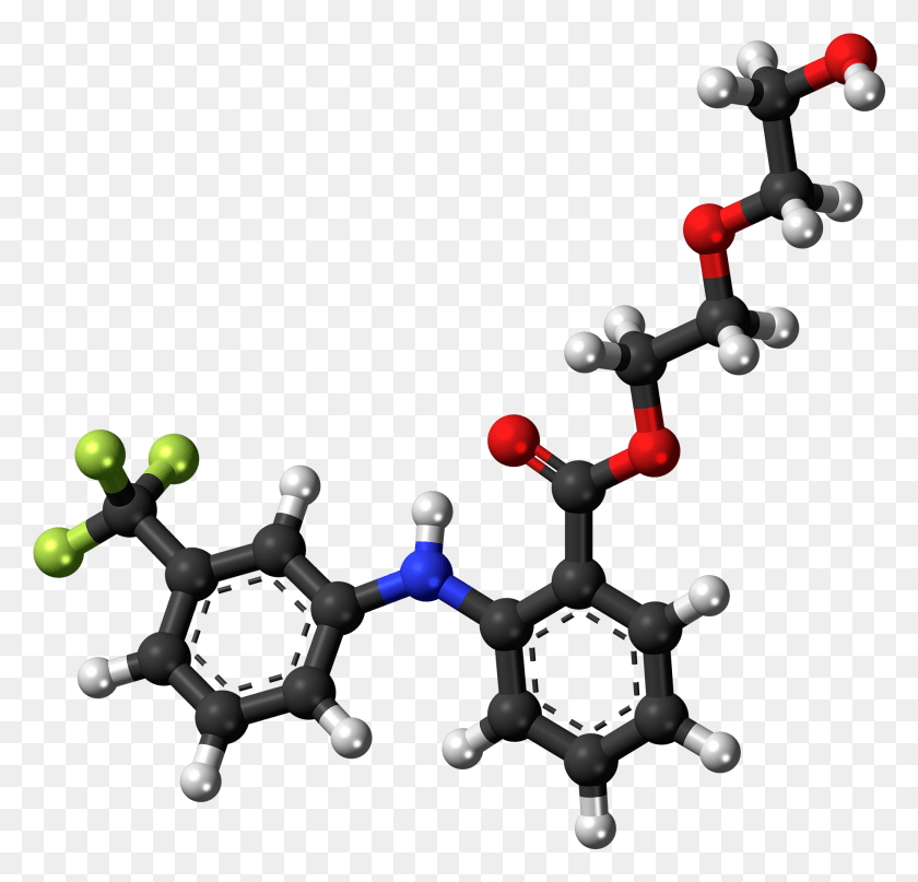 1848x1772 Etofenamate Molecule Ball Structure And Iupac Name Of Salicylic Acid, Accessories, Accessory, Sphere HD PNG Download