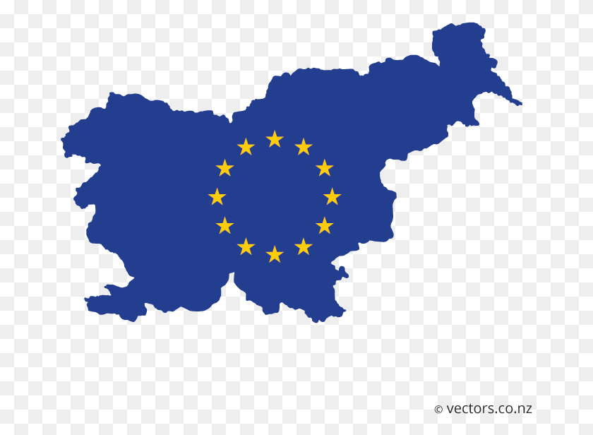 669x556 Eu Flag Vector Map Of Slovenia Slovenia Elections 2018 Map, Land, Outdoors, Nature HD PNG Download