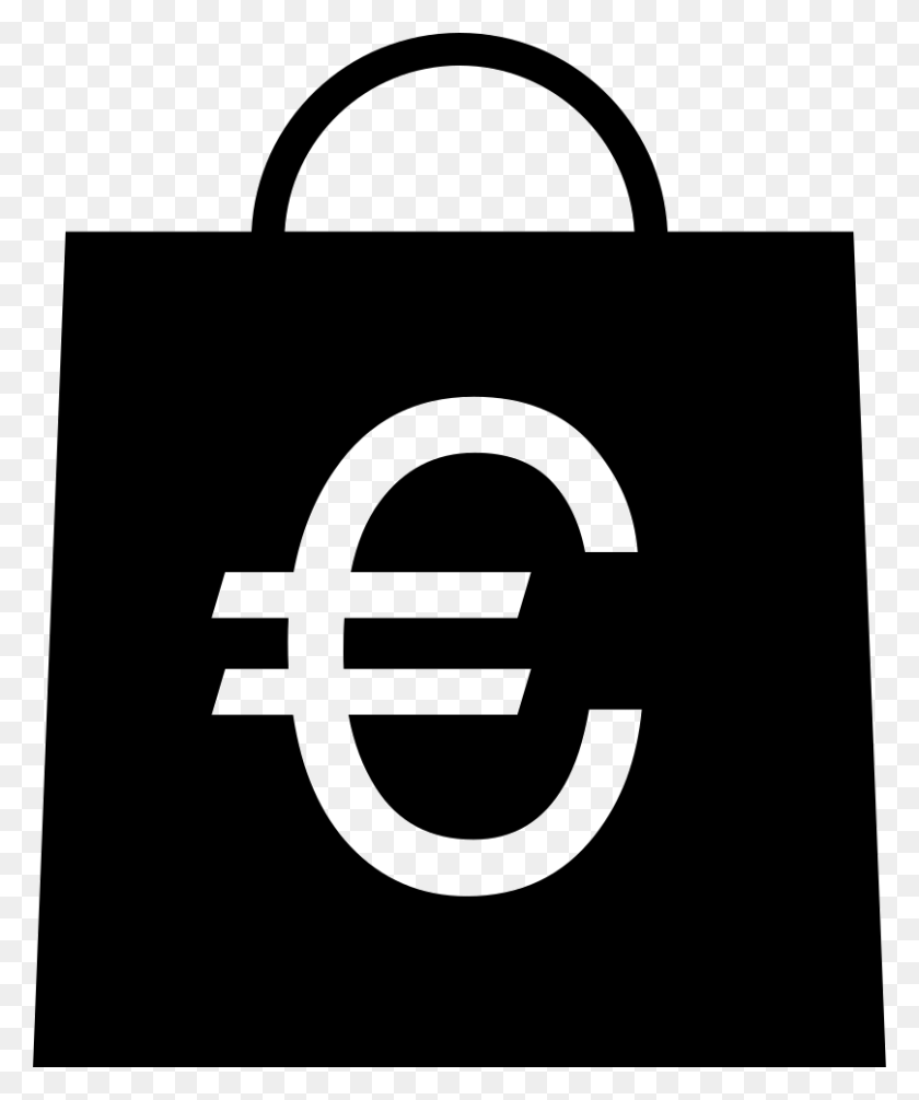 808x980 Euro Symbol On A Shopping Bag Comments Borsa Simbolo, Bag, Tote Bag HD PNG Download