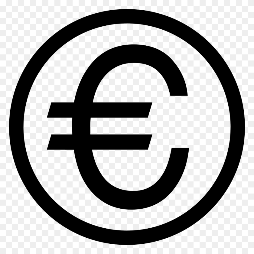 980x980 Euro Symbol On Circle Comments Euro In Circle Icon, Number, Text, Logo HD PNG Download