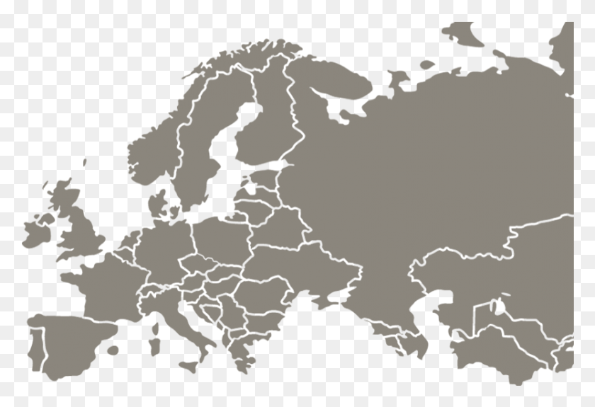 833x550 Europe And Cis Countries Map, Diagram, Atlas, Plot HD PNG Download