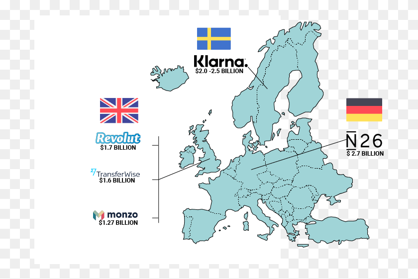 Europe Fintech Unicorns Europe, Plot, Map, Diagram HD PNG Download