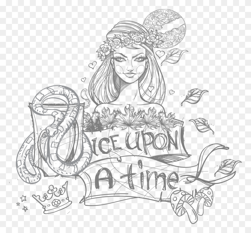 1886x1743 European Fairy Tales Once Upon A Time Fairy Tale Clipart Black And White, Label, Text, Graphics HD PNG Download