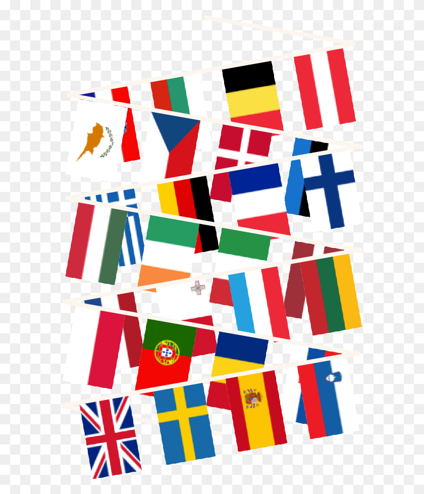 600x918 Европейский Союз Многонациональный Бантинг Флаги Стран Ес 28, Графика, Коллаж Hd Png Скачать