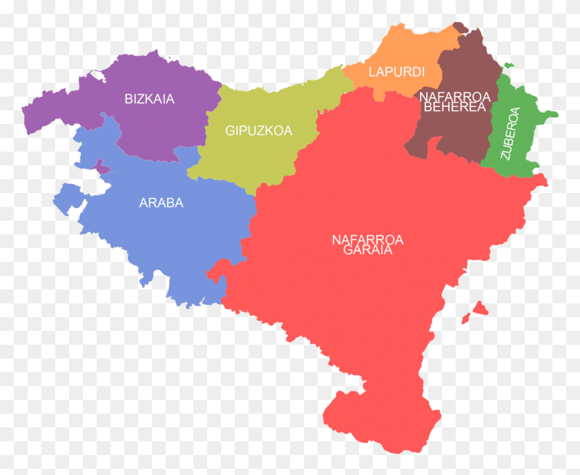 1201x969 Descargar Png / Euskal Herriko Kolore Mapa Del País Vasco, Mapa, Diagrama Hd Png