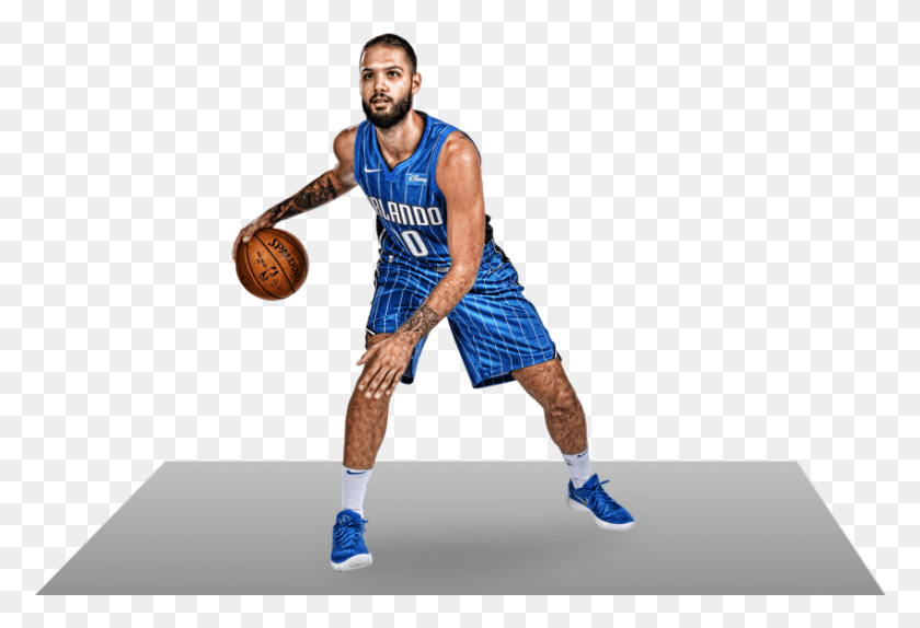 850x561 Evan Fournier In Action Evan Fournier, Person, Human, People HD PNG Download