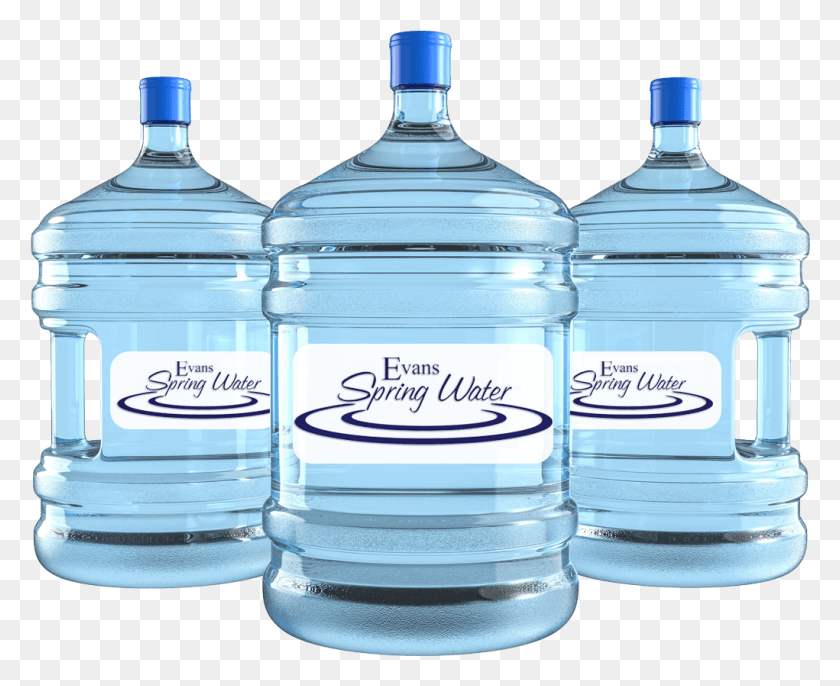 1021x820 Descargar Png Agua De Manantial Evans Botellas Grandes De Plastico, Agua Mineral, Bebida, Botella De Agua Hd Png