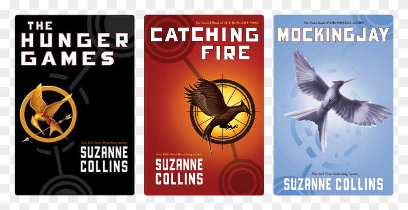 1890x907 Even By Looking At The Book Covers One Can See The Hunger Games Series Book Cover, Bird, Animal, Poster HD PNG Download