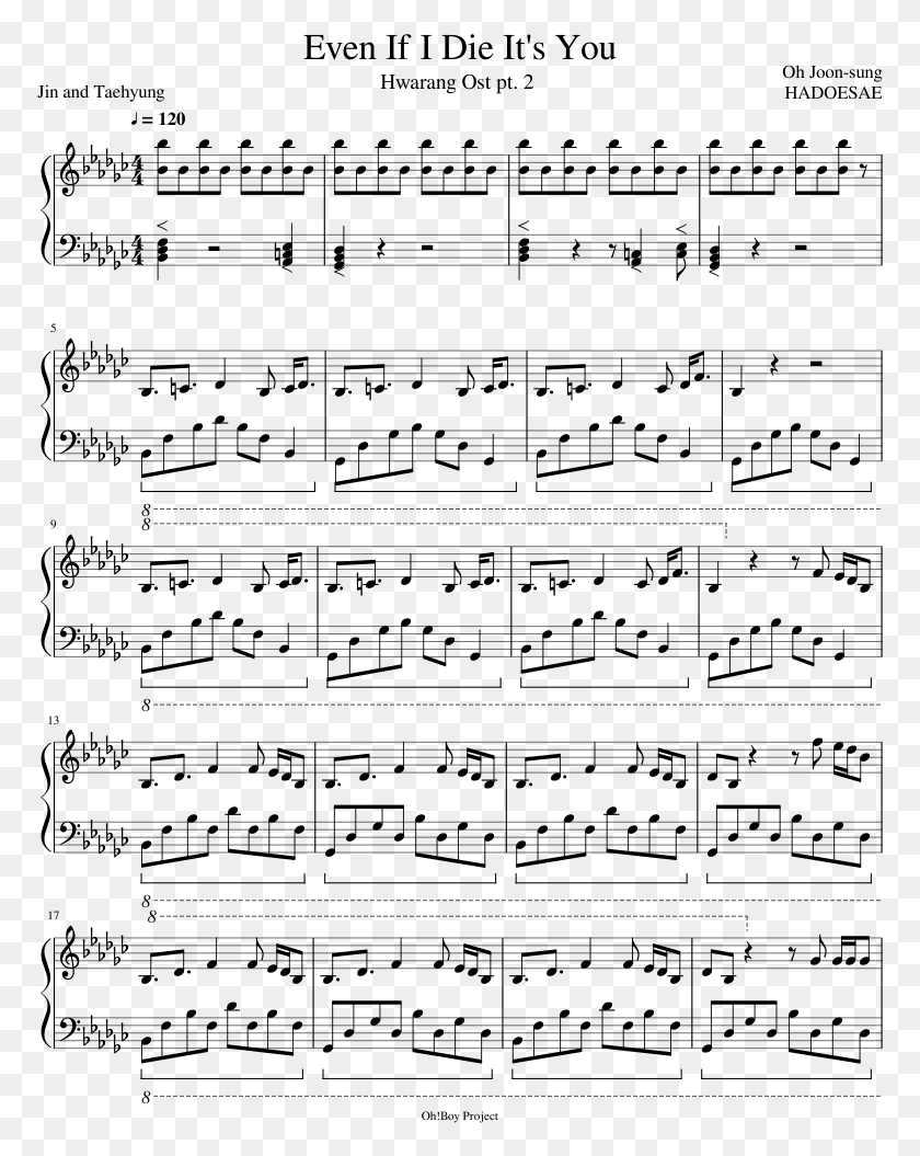 774x995 Even If I Die It39s You Sheet Music For Piano Time To Love October Piano Sheet, Gray, World Of Warcraft HD PNG Download