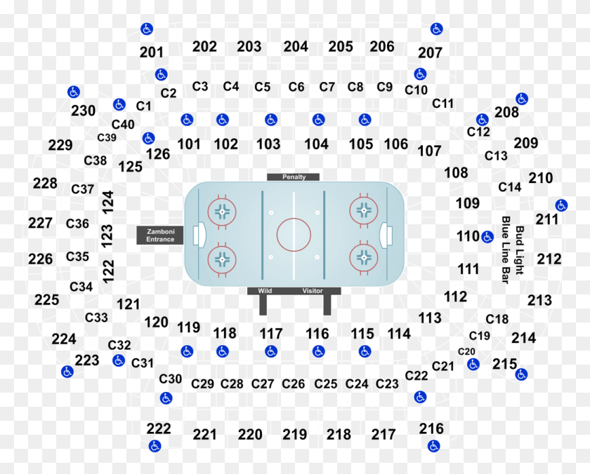 1039x821 Event Info Xcel Energy Center View Of Stage From Section, Number, Symbol, Text HD PNG Download