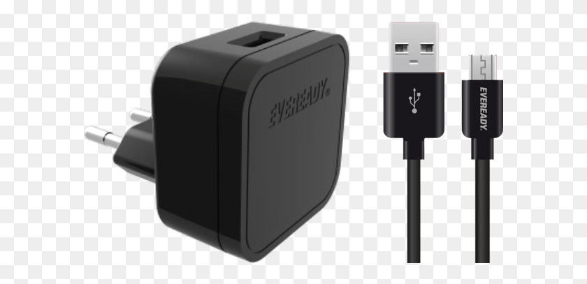 601x347 Eveready Micro Usb Wall Charger 2.4 A Black, Adapter, Plug, Mailbox HD PNG Download