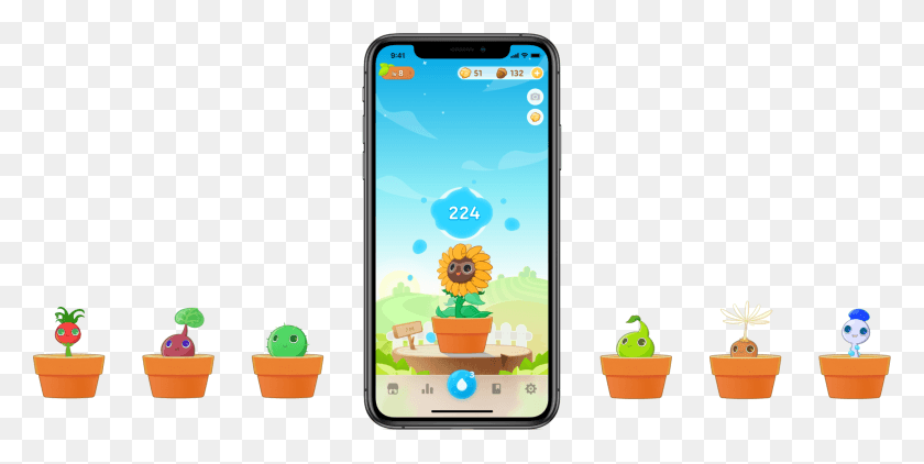 2852x1326 Every Day You Can Collect And Take Care Of Little Plants Plant Nanny 2 Plants, Phone, Electronics, Mobile Phone HD PNG Download
