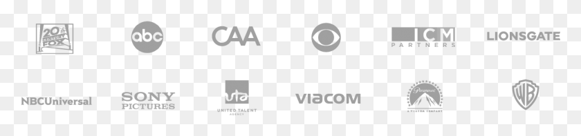 1143x202 Every Major Studio Network Talent Agency And Production Warner Bros, Text, Alphabet, Number Descargar Hd Png