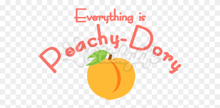544x352 Everything Is Peachy Dory Decal Illustration, Plant, Produce, Food HD PNG Download