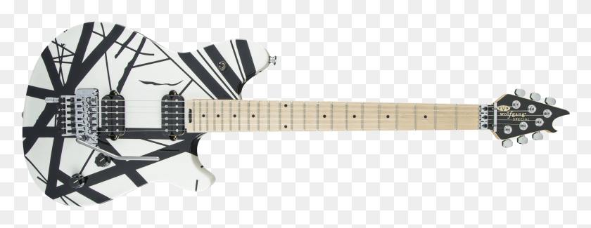 2392x813 Evh Wolfgang Special Maple Fingerboard Black And Black And White Striped Evh Wolfgang, Leisure Activities, Guitar, Musical Instrument HD PNG Download