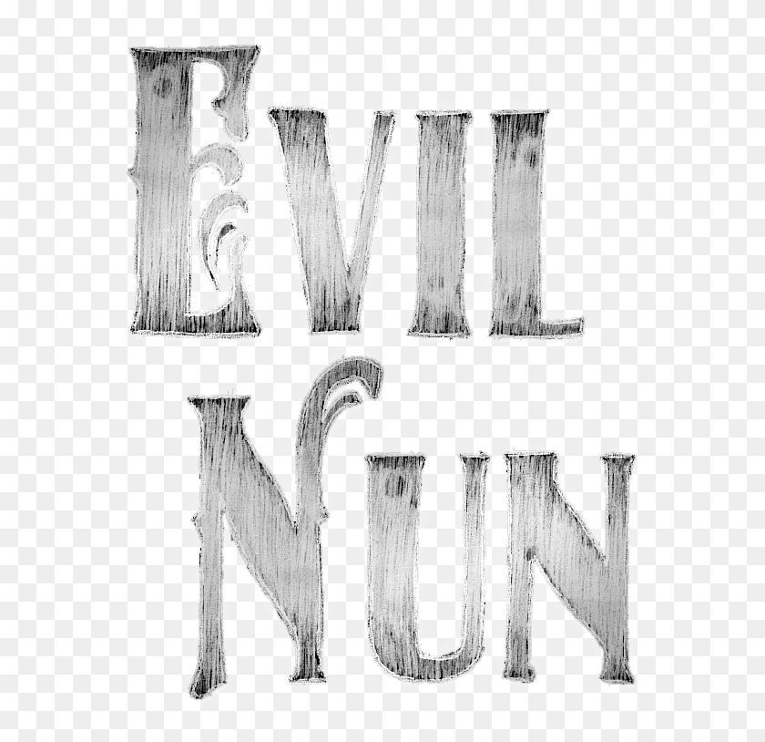 589x754 Descargar Png Evil Nun Juego De Dibujo, Texto, Martillo, Herramienta Hd Png